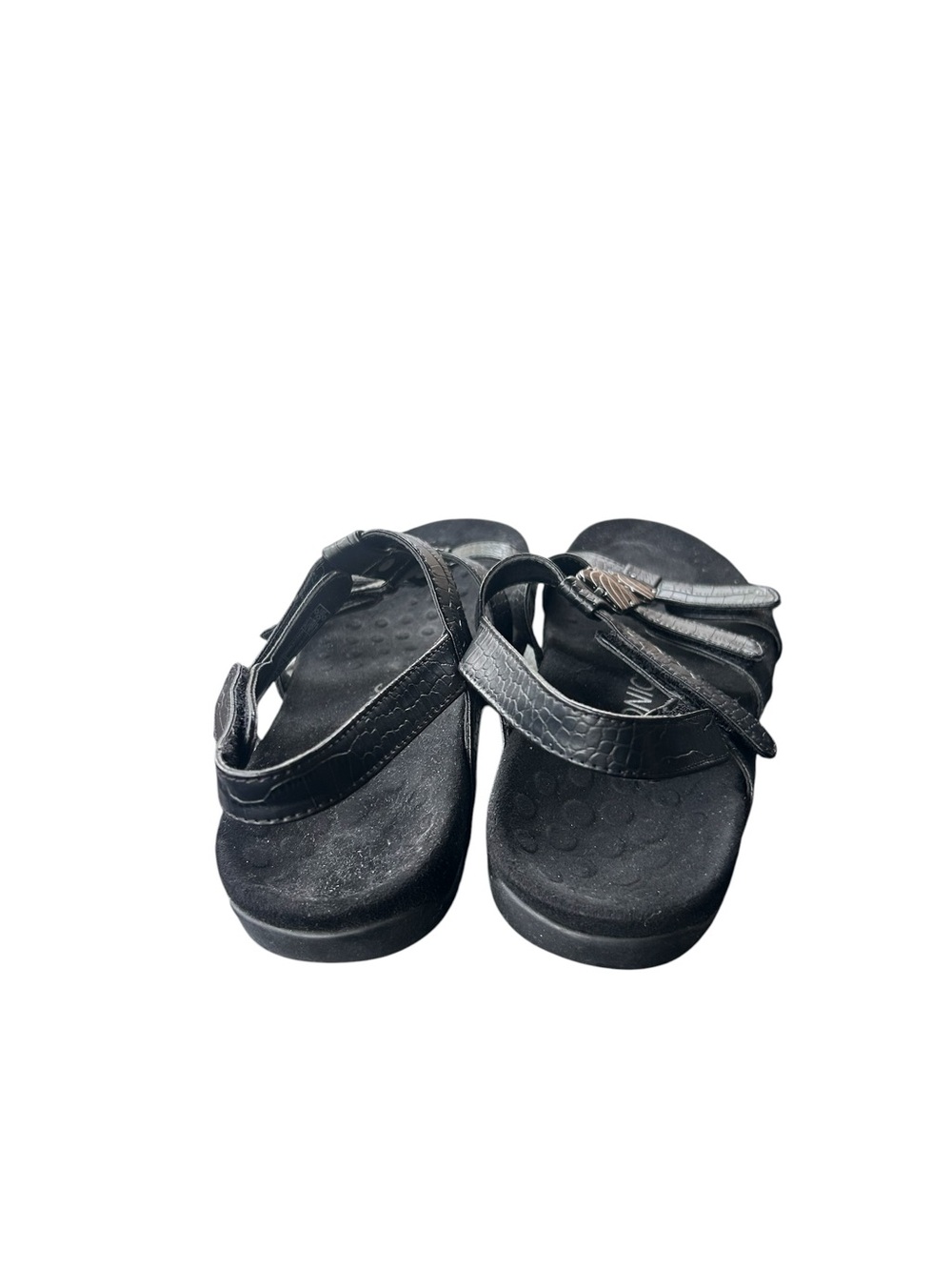 Vionic Amber Adjustable Orthotic Sandals Black Croc Embossed Women’s Size 5 - Picture 6 of 9